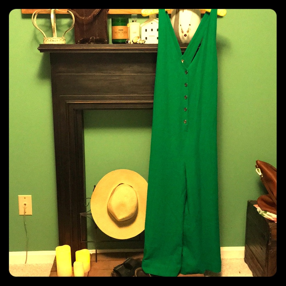 Kelly Green cotton Free People jumper